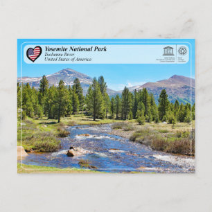 UNESCO WHS - Yosemite NP - Tuolumne River Briefkaa Briefkaart