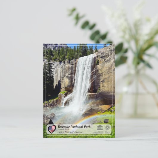 UNESCO WHS - Yosemite NP - Vernal Herfst Briefkaart (Staand voorkant)