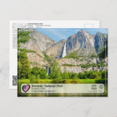 UNESCO WHS - Yosemite NP - Yosemite Falls Postcard Briefkaart (Voorkant / Achterkant)
