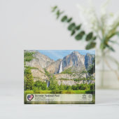 UNESCO WHS - Yosemite NP - Yosemite Falls Postcard Briefkaart (Staand voorkant)