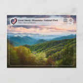UNESCO WHV - Nationaal Park Grote Smoky Mountains Briefkaart (Voorkant)