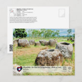 UNESCO - Xiengkhuang - Plain of Jars - ທົ່ ງ ຫ ຫິ Briefkaart (Voorkant / Achterkant)