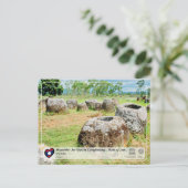 UNESCO - Xiengkhuang - Plain of Jars - ທົ່ ງ ຫ ຫິ Briefkaart (Staand voorkant)