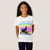 Uneven Bars Gymnastics Girls Cute Chevron T-Shirt (Voorkant volledig)