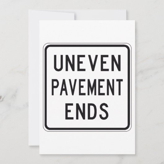 Uneven Pavement beëindigt uitnodigingen (Voorkant)