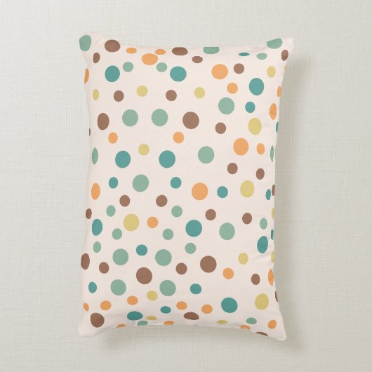 Uneven Scattered Polka Dot Vector Naadloos Patroon Accent Kussen (Achterkant (Verticaal))