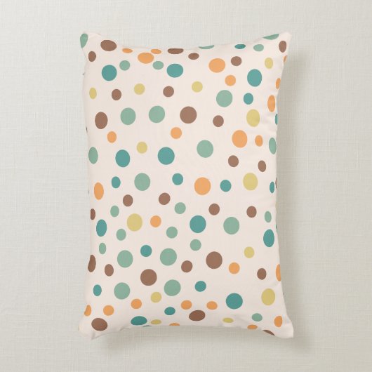 Uneven Scattered Polka Dot Vector Naadloos Patroon Accent Kussen (Voorkant(Verticaal))