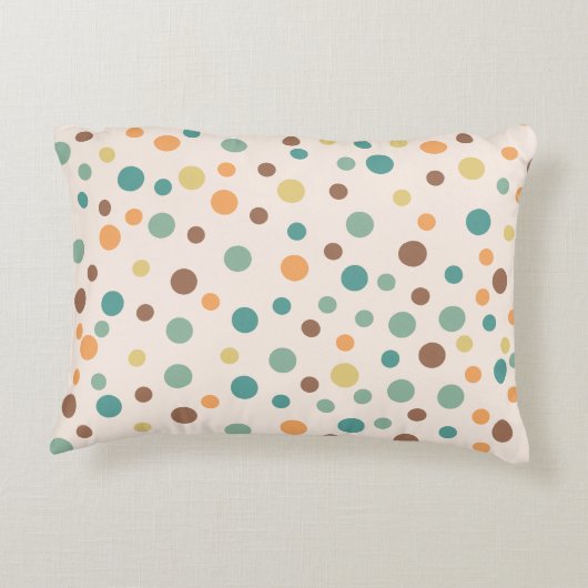 Uneven Scattered Polka Dot Vector Naadloos Patroon Accent Kussen (Achterkant)