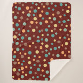 Uneven Scattered Polka Dot Vector Naadloos Patroon Sherpa Deken (Voorkant)