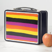 Uneven strepen - zwart, roze, Oranje en geel (In situ)