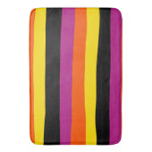 Uneven strepen - zwart, roze, Oranje en geel Badmat (Voorkant Verticaal)