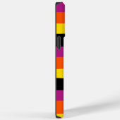 Uneven strepen - zwart, roze, Oranje en geel Case-Mate iPhone Case (Achterkant / Rechts)