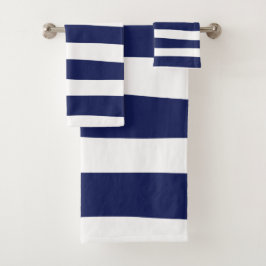 Uneven Stripes - blauw en wit Bad Handdoek