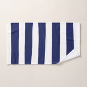Uneven Stripes - blauw en wit Bad Handdoek (Handdoek)