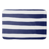 Uneven Stripes - blauw en wit Badmat (Voorkant)