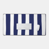 Uneven Stripes - blauw en wit Bureaumat (Keyboard & Muis)