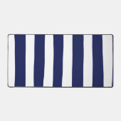 Uneven Stripes - blauw en wit Bureaumat (Voorkant)