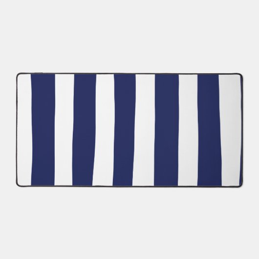 Uneven Stripes - blauw en wit Bureaumat (Voorkant)