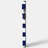 Uneven Stripes - blauw en wit Case-Mate iPhone Case (Achterkant / Links)