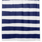 Uneven Stripes - blauw en wit Douchegordijn (Voorkant)