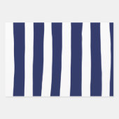 Uneven Stripes - blauw en wit Inpakpapier Vel (Voorkant 2)