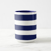 Uneven Stripes - blauw en wit Mok (Midden)