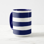 Uneven Stripes - blauw en wit Mok (Voorkant links)