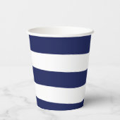 Uneven Stripes - blauw en wit Papieren Bekers (Achterkant)