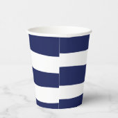Uneven Stripes - blauw en wit Papieren Bekers (Rechts)