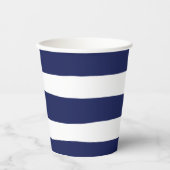 Uneven Stripes - blauw en wit Papieren Bekers (Voorkant)