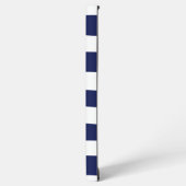 Uneven Stripes - blauw en wit Samsung Galaxy Hoesje (Linkerkant)