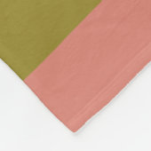 Uneven Stripes - Blauw, Olijfgroen, Roze en Cream Fleece Deken (Hoek)