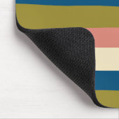 Uneven Stripes - Blauw, Olijfgroen, Roze en Cream Muismat (Hoek)