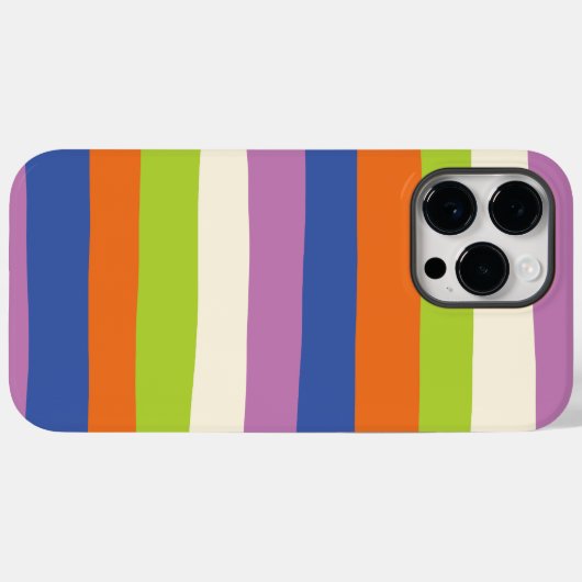 Uneven Stripes - Blauw, Oranje, Paars, groen en Case-Mate iPhone Case (Achterkant (horizontaal))