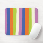 Uneven Stripes - Blauw, Oranje, Paars, groen en Muismat (Met muis)