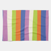 Uneven Stripes - Blauw, Oranje, Paars, groen en Theedoek (Horizontaal)