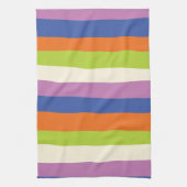 Uneven Stripes - Blauw, Oranje, Paars, groen en Theedoek (Verticaal)