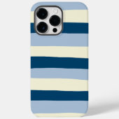 Uneven Stripes - Donkerblauw, lichtblauw en crème Case-Mate iPhone Case (Achterkant)