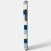 Uneven Stripes - Donkerblauw, lichtblauw en crème Case-Mate iPhone Case (Achterkant / Links)