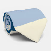 Uneven Stripes - Donkerblauw, lichtblauw en crème Stropdas (Opgerold)