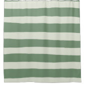 Uneven Stripes - groen Douchegordijn (Voorkant)