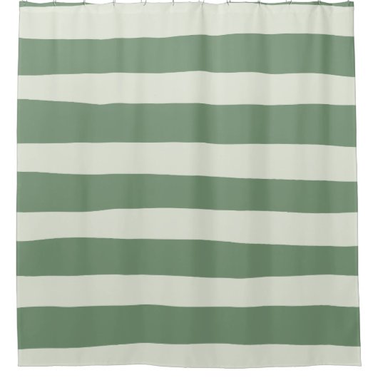Uneven Stripes - groen Douchegordijn (Voorkant)