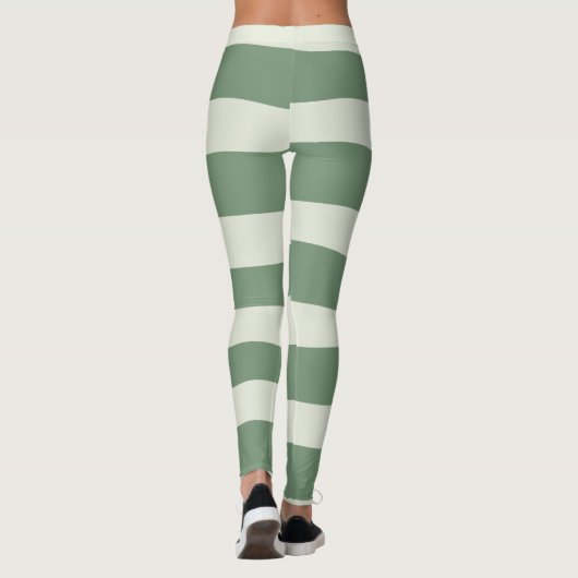 Uneven Stripes - groen Leggings (Achterkant)