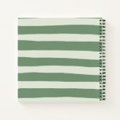 Uneven Stripes - groen Notitieboek (Achterkant)