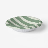 Uneven Stripes - groen Papieren Kommen (Gebogen)