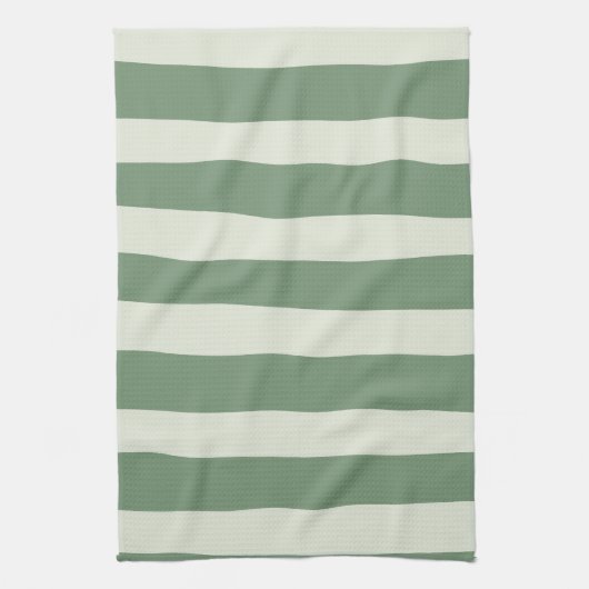 Uneven Stripes - groen Theedoek (Verticaal)