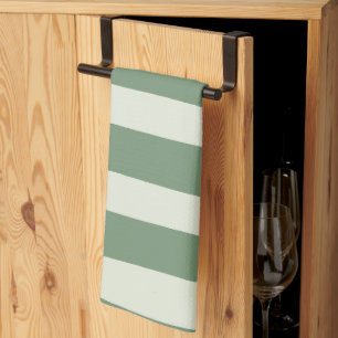 Uneven Stripes - groen Theedoek