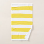 Uneven Stripes - Lemon Yellow en White Bad Handdoek (Handdoek)