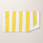 Uneven Stripes - Lemon Yellow en White Bad Handdoek (Handdoek)