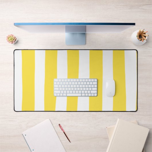 Uneven Stripes - Lemon Yellow en White Bureaumat (Kantoor 1)